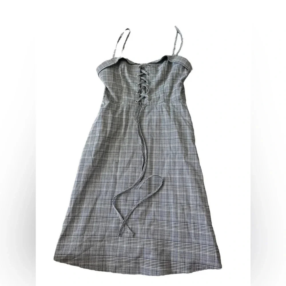 πβ¨REVOLVE Sample Lace-Up Plaidβ Midi Dress Size Sβ¨π